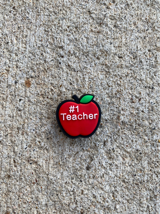 Number One Teacher Charm Jibbitz Gift